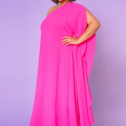 Plus Size One Shoulder Maxi Flare Dress -Radiant Drape Sales 2022644 003 4