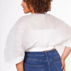 Plus Size Pleated Dolman Sleeve Top -Radiant Drape Sales 2022648 002 5
