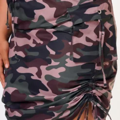 Plus Size Drawstring Side Camo Skirt -Radiant Drape Sales 2022649 001 5