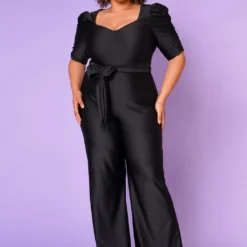 Plus Size Sweetheart Neck Satin Jumpsuit 8 Plus Size Sweetheart Neck Satin Jumpsuit -Radiant Drape Sales 2022654 001 2