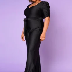Plus Size Sweetheart Neck Satin Jumpsuit 9 Plus Size Sweetheart Neck Satin Jumpsuit -Radiant Drape Sales 2022654 001 3