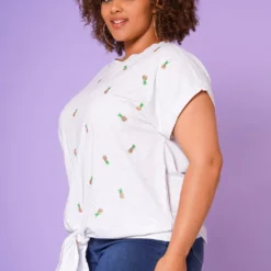 Plus Size Summer Shoulder Tee -Radiant Drape Sales 2022655 001 2