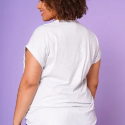 Plus Size Summer Shoulder Tee -Radiant Drape Sales 2022655 001 3