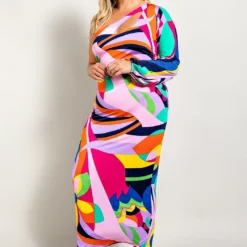 Plus Size One Shoulder Cut Out Dress -Radiant Drape Sales 2022656 001 5