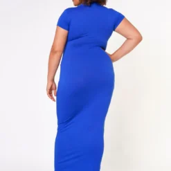 Plus Size Collar Neck Bodycon Maxi Dress -Radiant Drape Sales 2022660 002 3