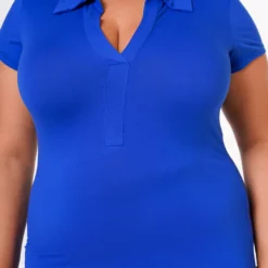 Plus Size Collar Neck Bodycon Maxi Dress -Radiant Drape Sales 2022660 002 4