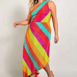 Plus Size Asymmetric One Shoulder Dress -Radiant Drape Sales 2022664 001 3