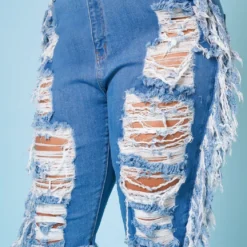 Plus Size Distressed High Waist Biker Shorts -Radiant Drape Sales 2022669 001 5