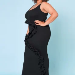 Plus Size Ruffle Detail Cami Bodycon Dress -Radiant Drape Sales 2022672 001 2