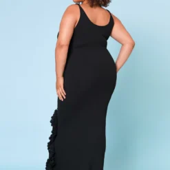 Plus Size Ruffle Detail Cami Bodycon Dress -Radiant Drape Sales 2022672 001 3