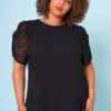 Plus Size Ruched Sleeve Shirt