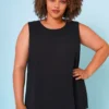Plus Size Relaxed Fit Sleeveless Shirt