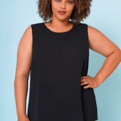 Plus Size Relaxed Fit Sleeveless Shirt