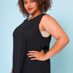 Plus Size Relaxed Fit Sleeveless Shirt -Radiant Drape Sales 2022681 001 2