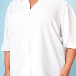 Plus Size Balloon Sleeve Button Down Blouse -Radiant Drape Sales 2022683 001 6