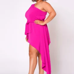 Plus Size Extravagant One Sleeve Drape Blouse -Radiant Drape Sales 2022701 002 3